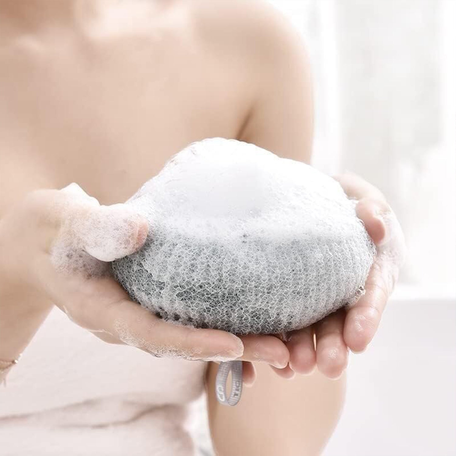 Super Soft Bath Sponge Flower Suction Cup Bath Sponges for Shower Women Men Foam - 12626_soft_loofah_sponge_1pc