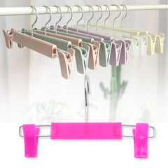 Stainless steel trouser rack with clips and removable feature.