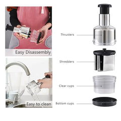 Food Cutter, Multifunctional Stainless Steel Blade Onion, Food, Vegetable Cutter