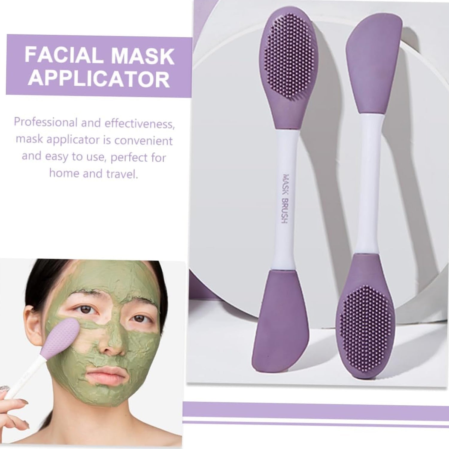 Double-headed Silicone Mask Brush Face Cleansing and Applying Mud Mask Beauty Sa - 12532_2head_face_mask_brush_1pc