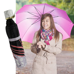 2 Fold Sun Protective Solid Foldable Outdoor Umbrella, Portable Sun, UV Protec - 8566_foldable_umbrella_1pc_no22