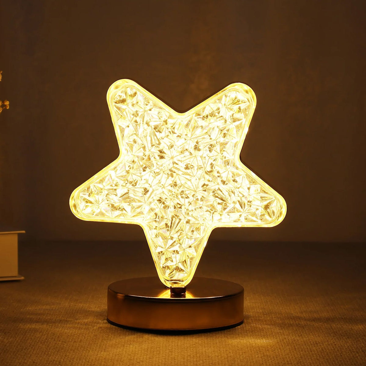 Star Shape Crystal Diamond Lamp Cordless Luxury Lamp with USB Rechargeable, 3-Wa - 12571_star_crystal_table_lamp