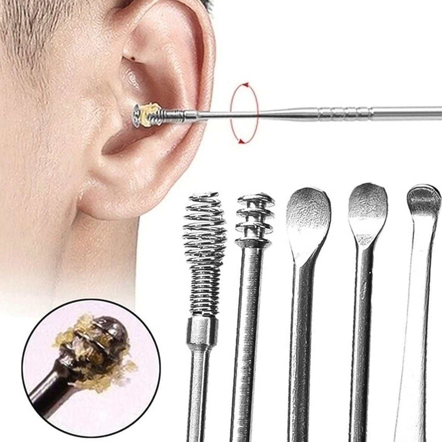 Small 6 Pcs Earwax Removal Kit - 13307_small_6pc_ear_cleansing_tool