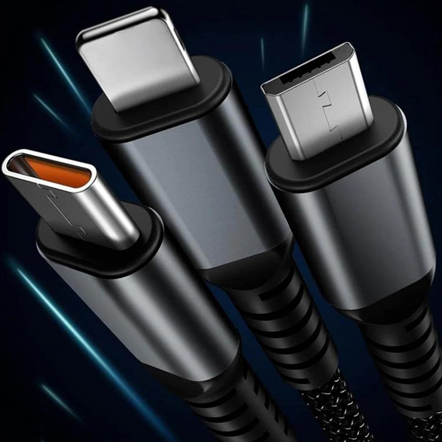 3-in-1 Super Fast Charging Cable 100w, Multifunctional Convenient Super Fast Cha - 13111_3in1_charging_cable_100w