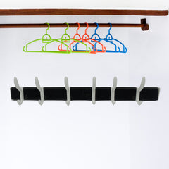 Cloth hanger, Wall Door Hooks Rail for Hanging Clothes for Hanging Hook Rack Rai - 7572_wal_mounted_6hook_hanger