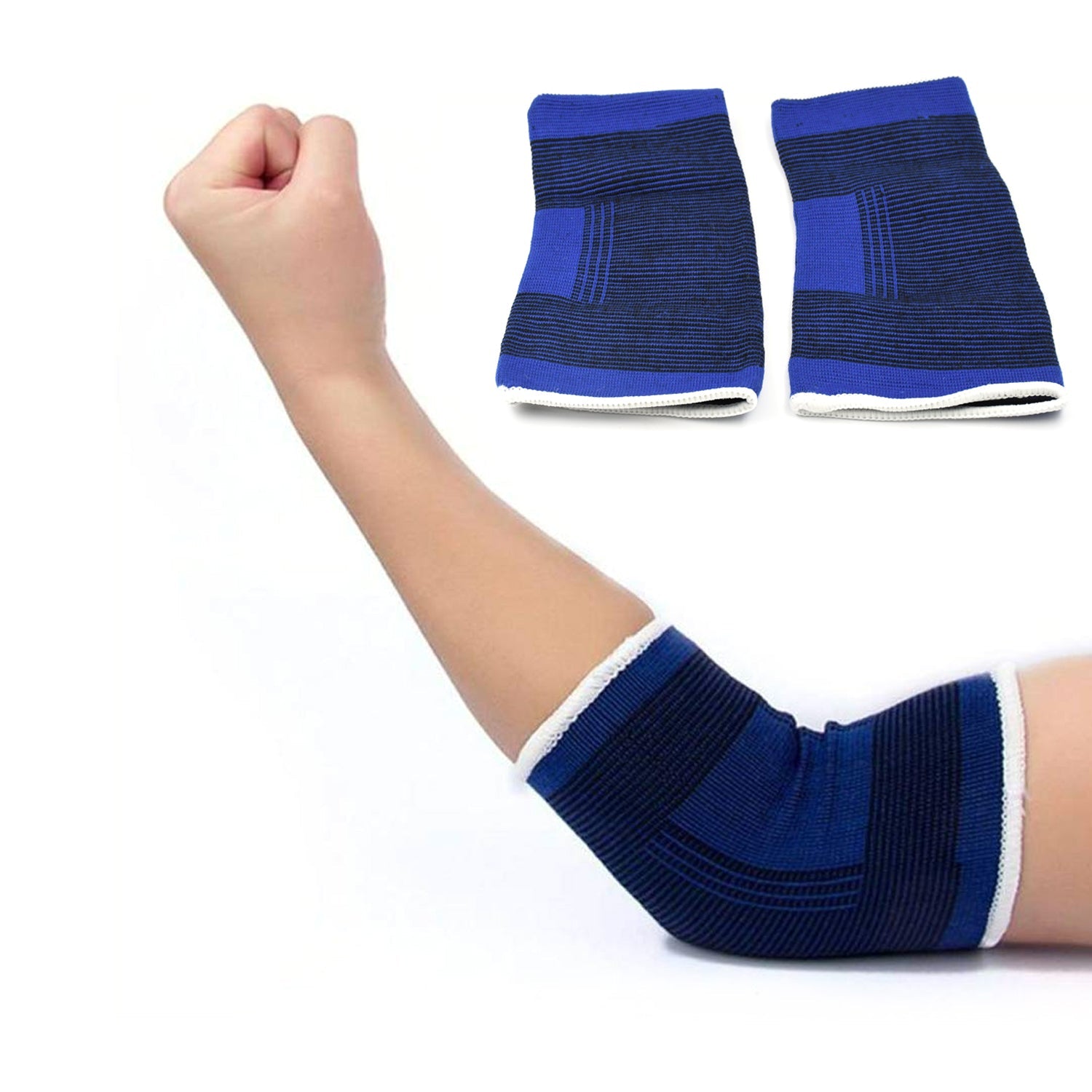 Adjustable Elbow Strap Compression Sleeves Supporter (1 Pair / With Color Box) - 13538_adjustable_elbow_support_1pair