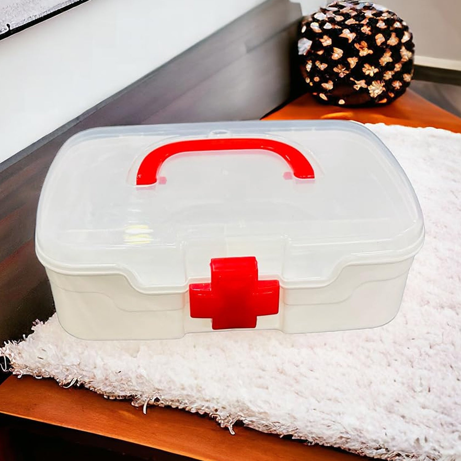 3 Compartment Medical Box, 1 Piece, Indoor Outdoor Medical Utility, Medicine Sto - 12980_3com_travel_medical_colorbox