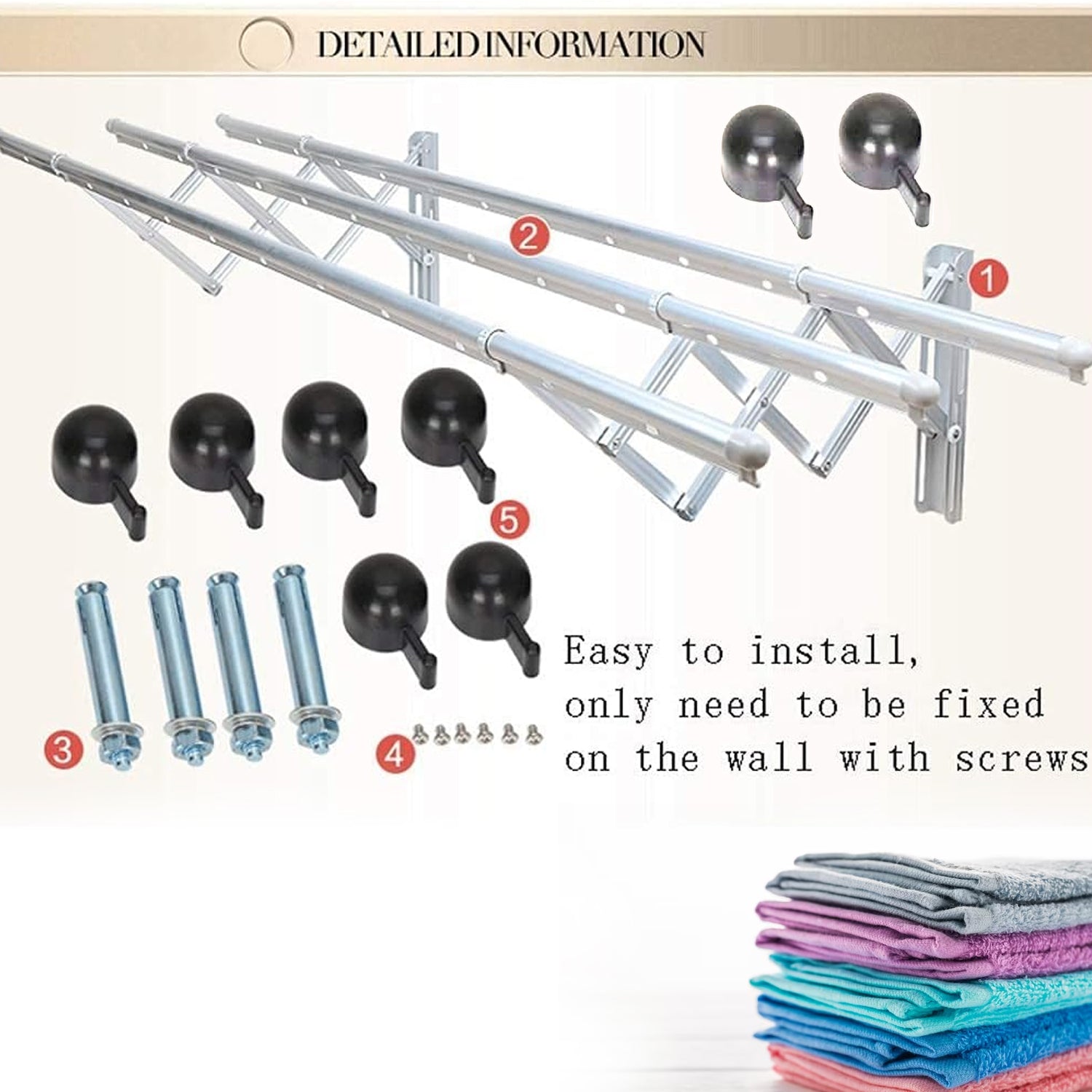 Clothes Rail Rack Clothes Drying Racks, Airer Clothes Drying Rack Wall Mounted C - 8785_hanging_clothes_drying_racks