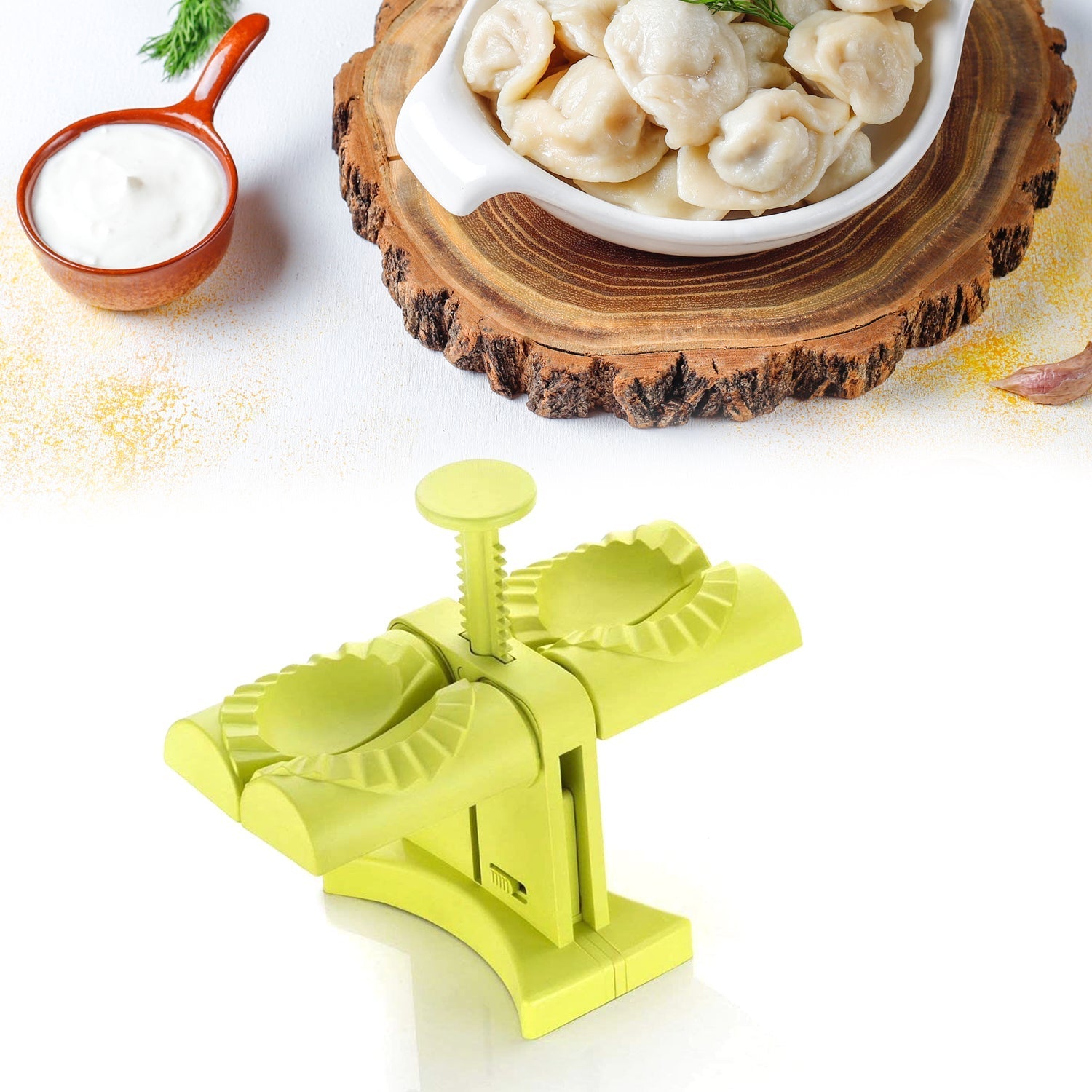 Dumpling Maker Mold,Double Head Dumpling Mold Wrap Two At A One Time,Household D - 5300_dumpling_maker_mold