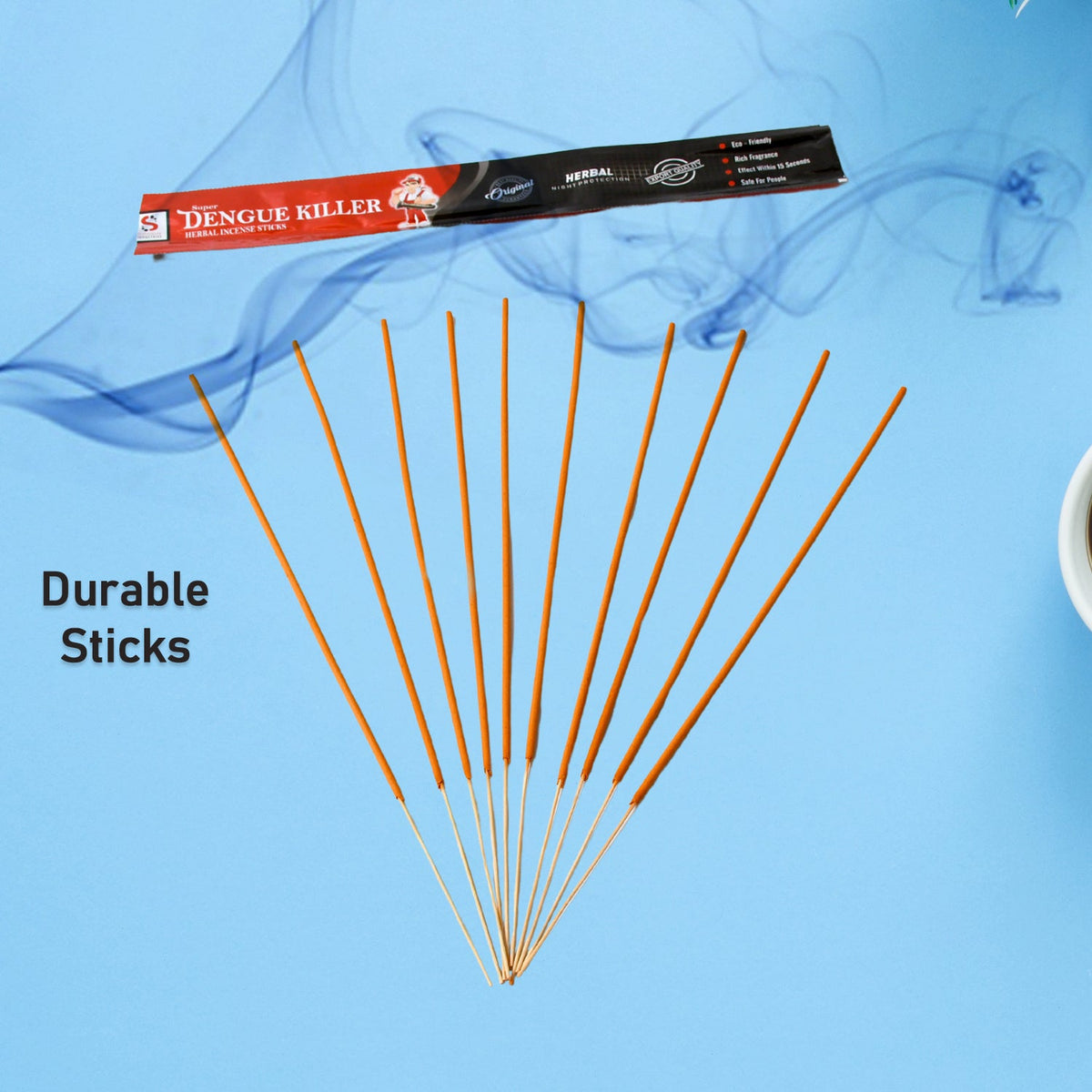 Mosquito Agarbatti Stick Herbal Mosquito Agarbatti  (1 Packet / 10 Sticks) (Ince - 12883_mosquito_herbal_sticks_1pkt