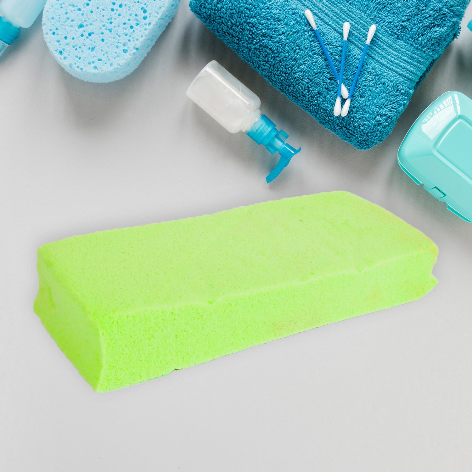 Bath Sponge for Women, Men, Kids, Sponge Body Scrubber Shower Sponge for a Rela - 12606_cleaning_sponge_block_1pc