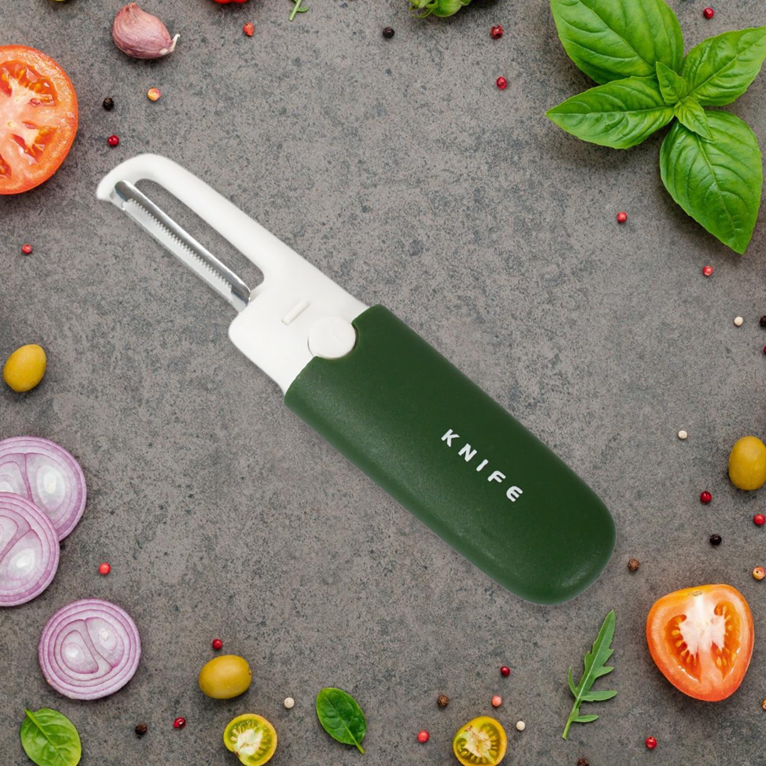 Multifunctional peeler Two in one fruit knife, fruit and vegetable cutting knife - 10052_2in1_kitchen_knife