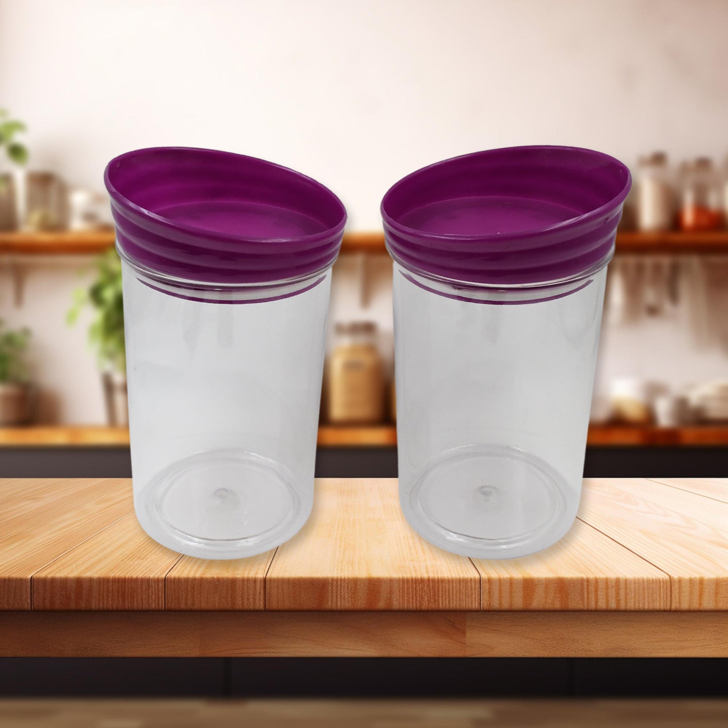 Plastic  Kitchen Food Containers Set (1200ml Approx, Set Of 2 Pc) - 10175_pla_food_containers_1200ml_2pc