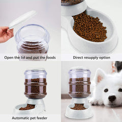 Automatic Pet Food Dispenser Self-Dispensing Pet Feeder Food Dispenser - 0664_pet_food_dispenser_set