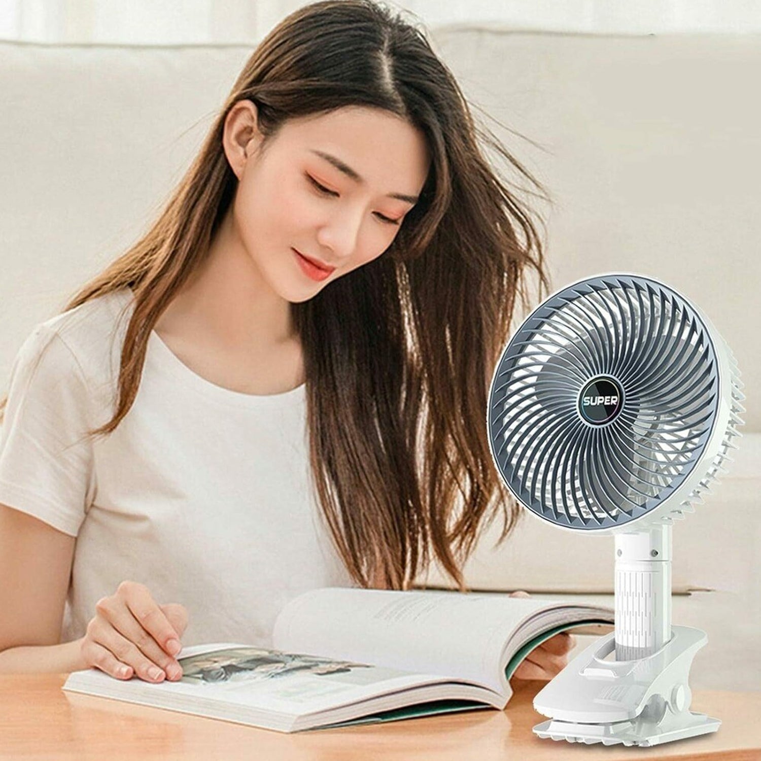 Multifunctional USB Desk Fan Clipped Fan (1 Pc / With Brown Box) - 18414_bb_multi_usb_desk_clip_fan_1pc