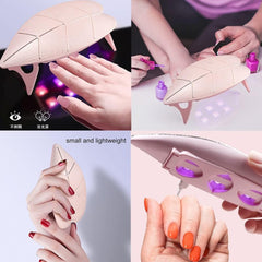 Mini Nail Lamp 6w 6 Led UV Nail Dryer with USB Cable for Gel Nail Polish Nail Ar - 12914_mini_nail_lamp_1pc