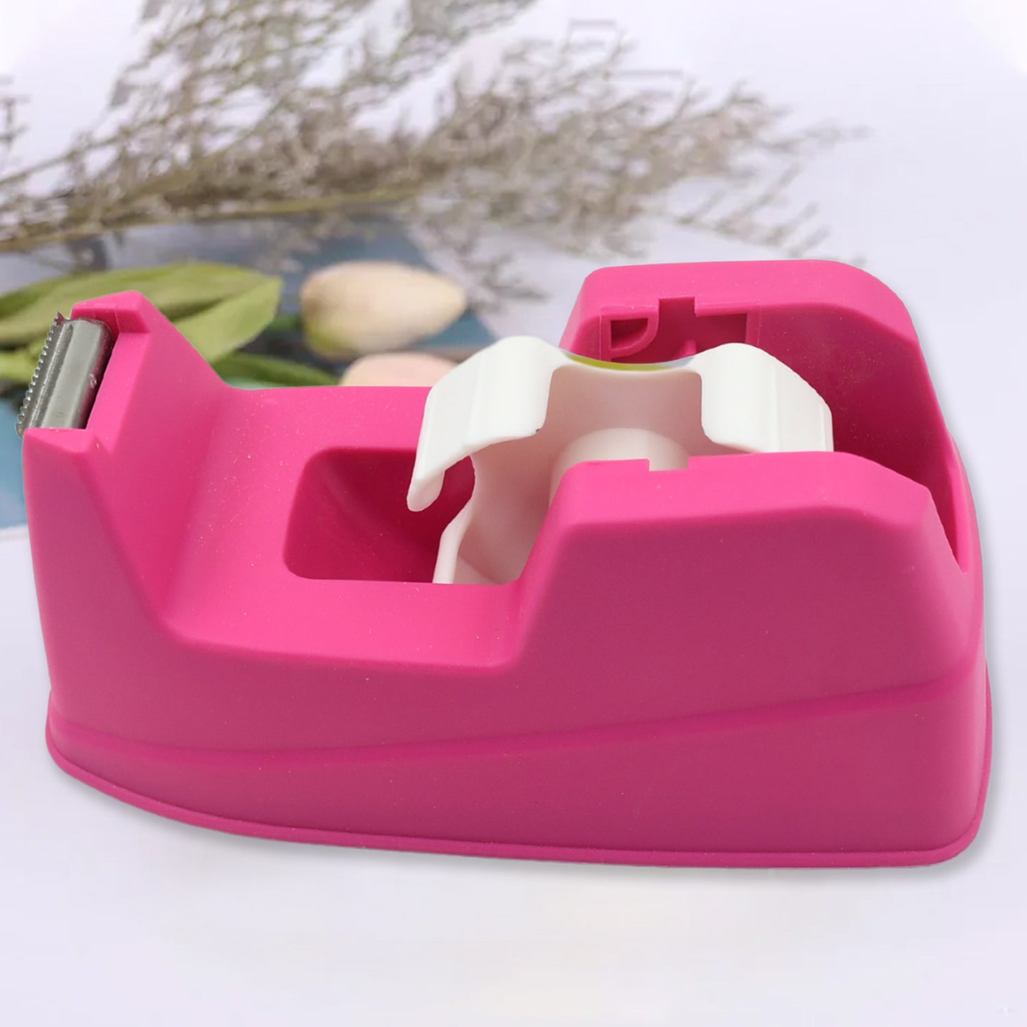 Plastic Tape Dispenser Cutter for Home Office use, Tape Dispenser for Stationary - 9506_plastic_tape_dispenser_no1