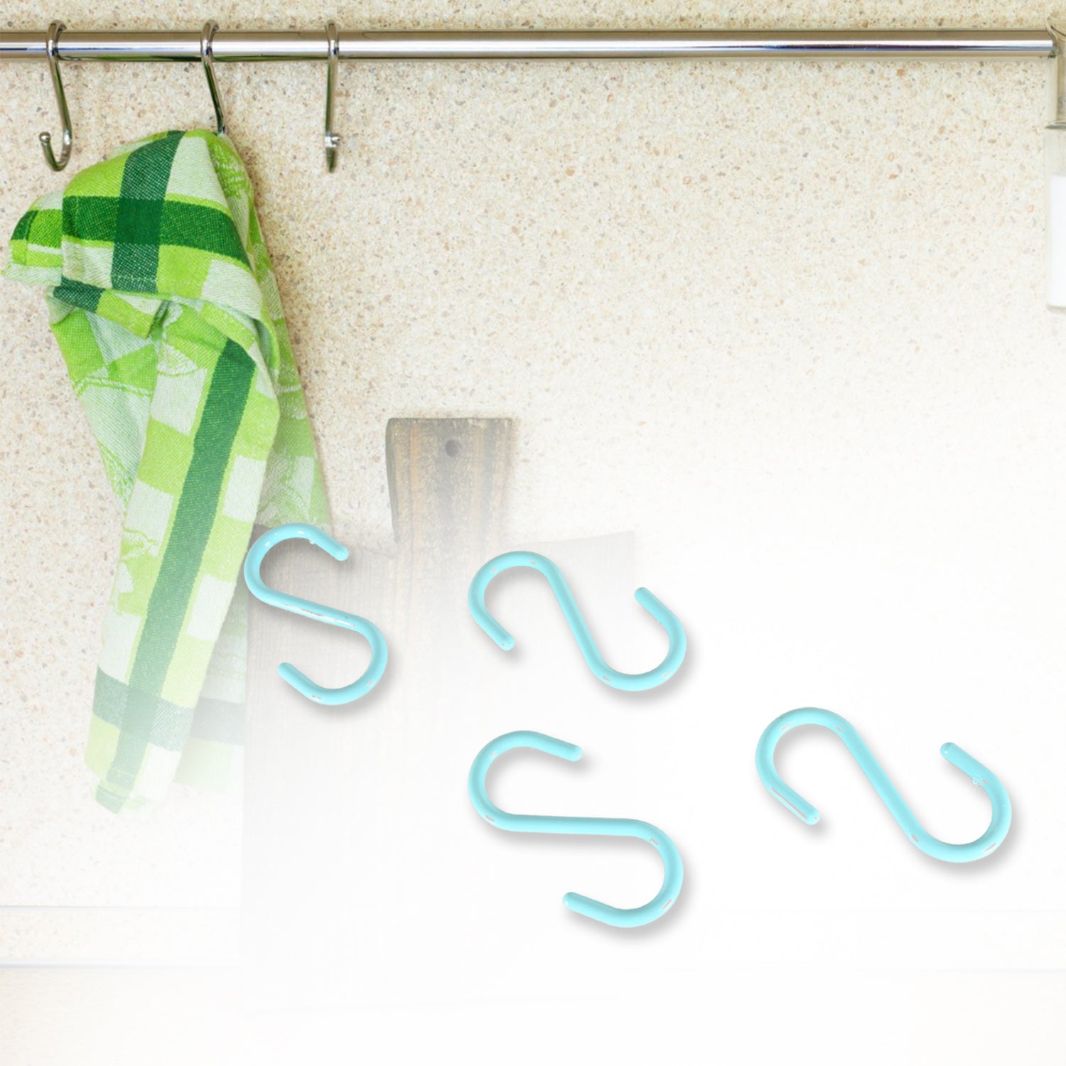 Plastic S Shaped Hook Hanger S Hanging Hooks Towel Clothes Hook for Spoon Pan Po - 17537_s_shape_pla_hook_hanger_4pc