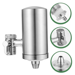 304 स्टेनलेस स्टील नल माउंट पानी फिल्टर, पानी शुद्ध (1 सेट) - 9545_ss_faucet_water_filter_set