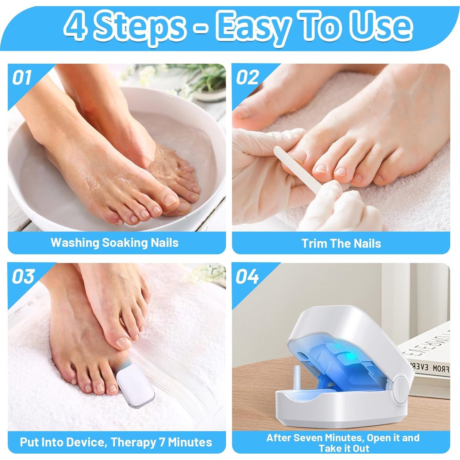 Rechargeable Nail Fungus Treatment for Toenail, Toe Nail Fungal Treatment Nail F - 12915_nail_fungus_cleaning_device