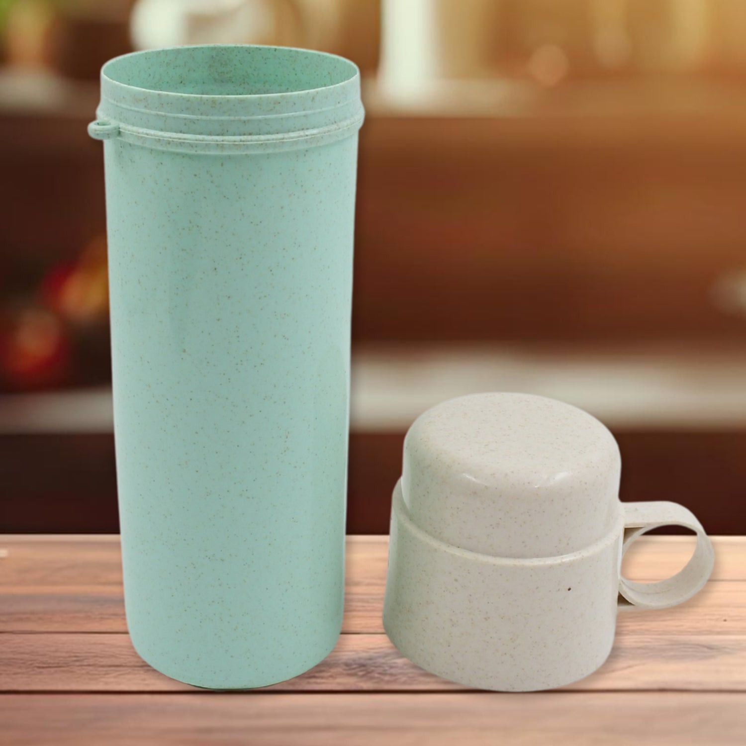 Travel Coffee Cup Portable Water Bottle Wheat Straw Coffee Tea Mug Coffee Mug wi - 13045_plastic_water_bottle_300ml