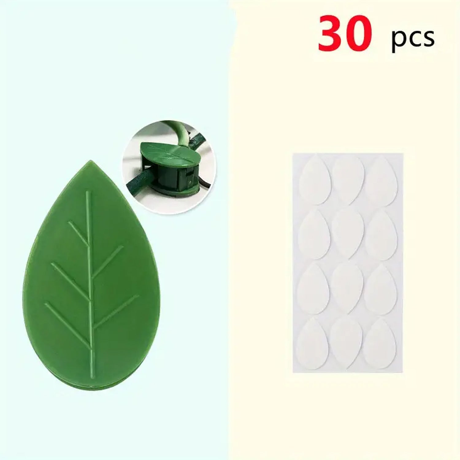 Plant Climbing Wall Fixture Clip Self-Adhesive Hook Vines Traction Invisible Sta - 0311_wall_plant_climbing_clip_30pc