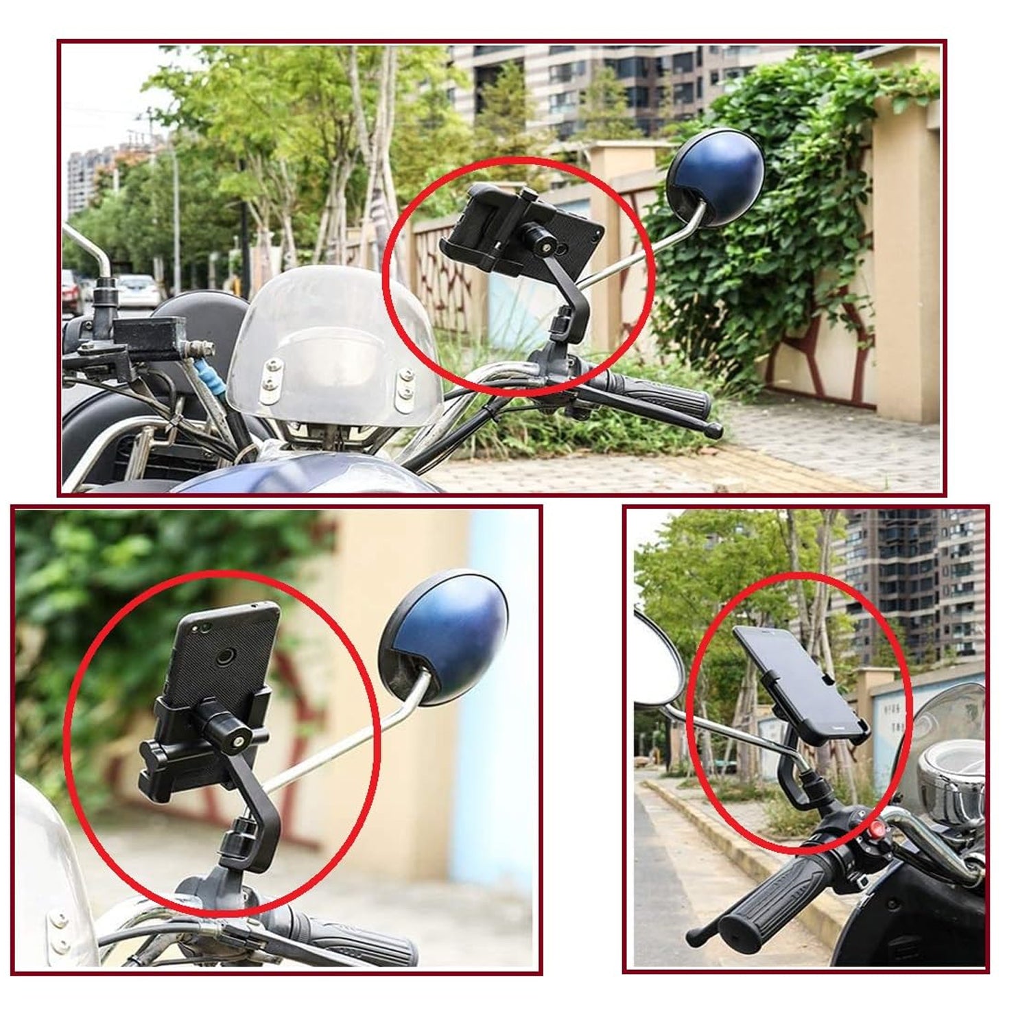 Full Metal Body Bike & Scooty 360 Degree Rotating Mobile Holder Stand for Bicycl - 12674_360d_metal_mobile_holder