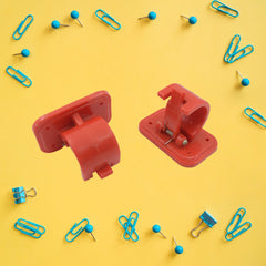 Adjustable curtain rod brackets with screws, for bathroom or kitchen