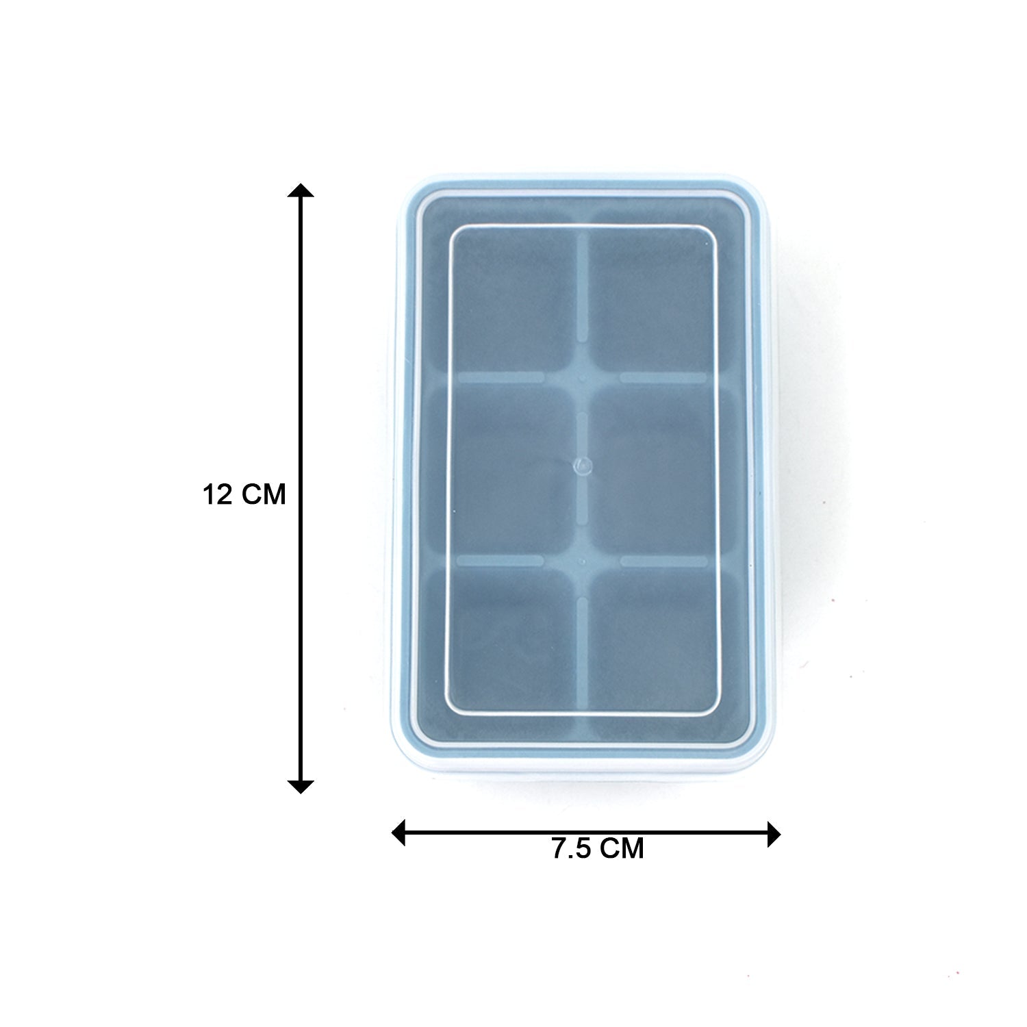 6 Grid Silicone Ice Tray used in all kinds of places like household kitchens for - 4741_6grid_sili_ice_tray_blue