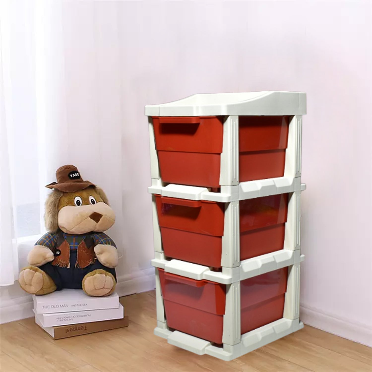 Durable 3-layer modular drawer system with anti-slip design for home storage.