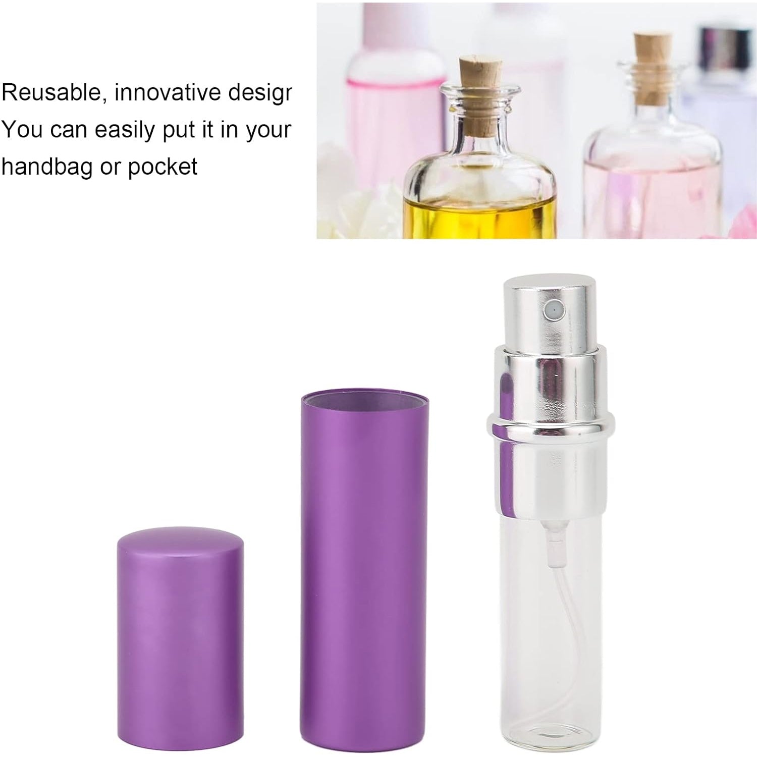 Empty Spray / Perfume Bottle Refillable Fine Mist Perfume For Sanitizer Travel B - 12717_empty_perfume_bottle_1pc