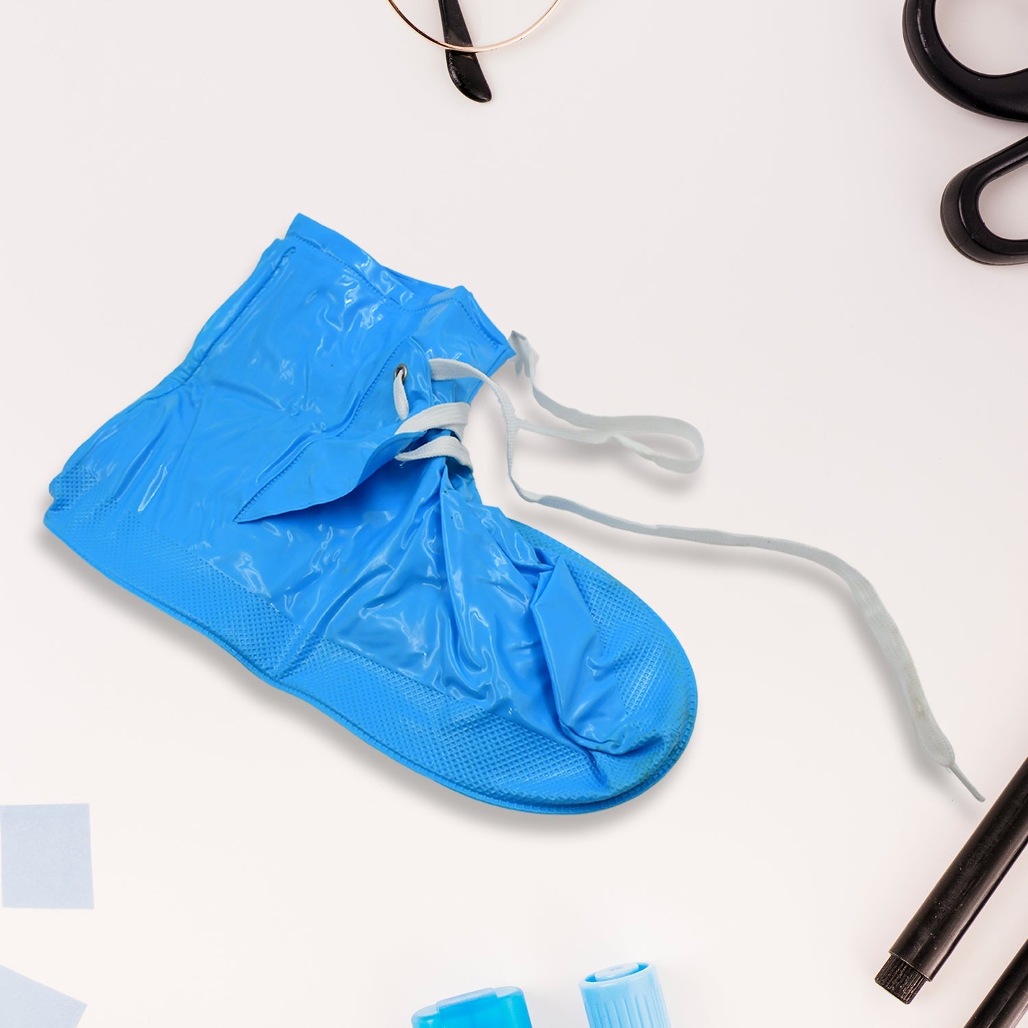 Plastic Shoes Cover Reusable Anti-Slip Boots Zippered Overshoes Covers & Shoe la - 17755_rain_medium_shoe_cover_1pair_no1