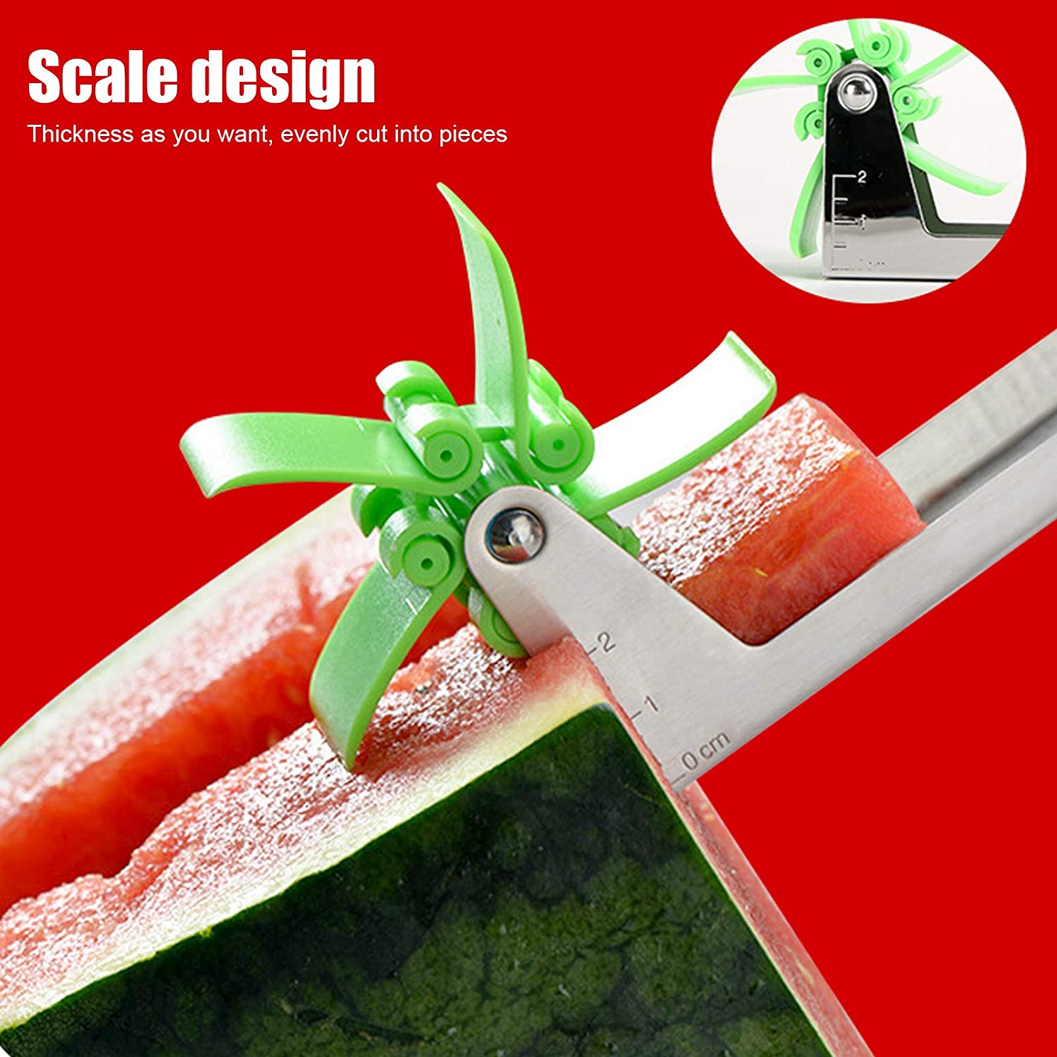 Stainless Steel Washable Watermelon Cutter Windmill Slicer Cutter Peeler for Hom - 7160_watermelon_slice_cutter