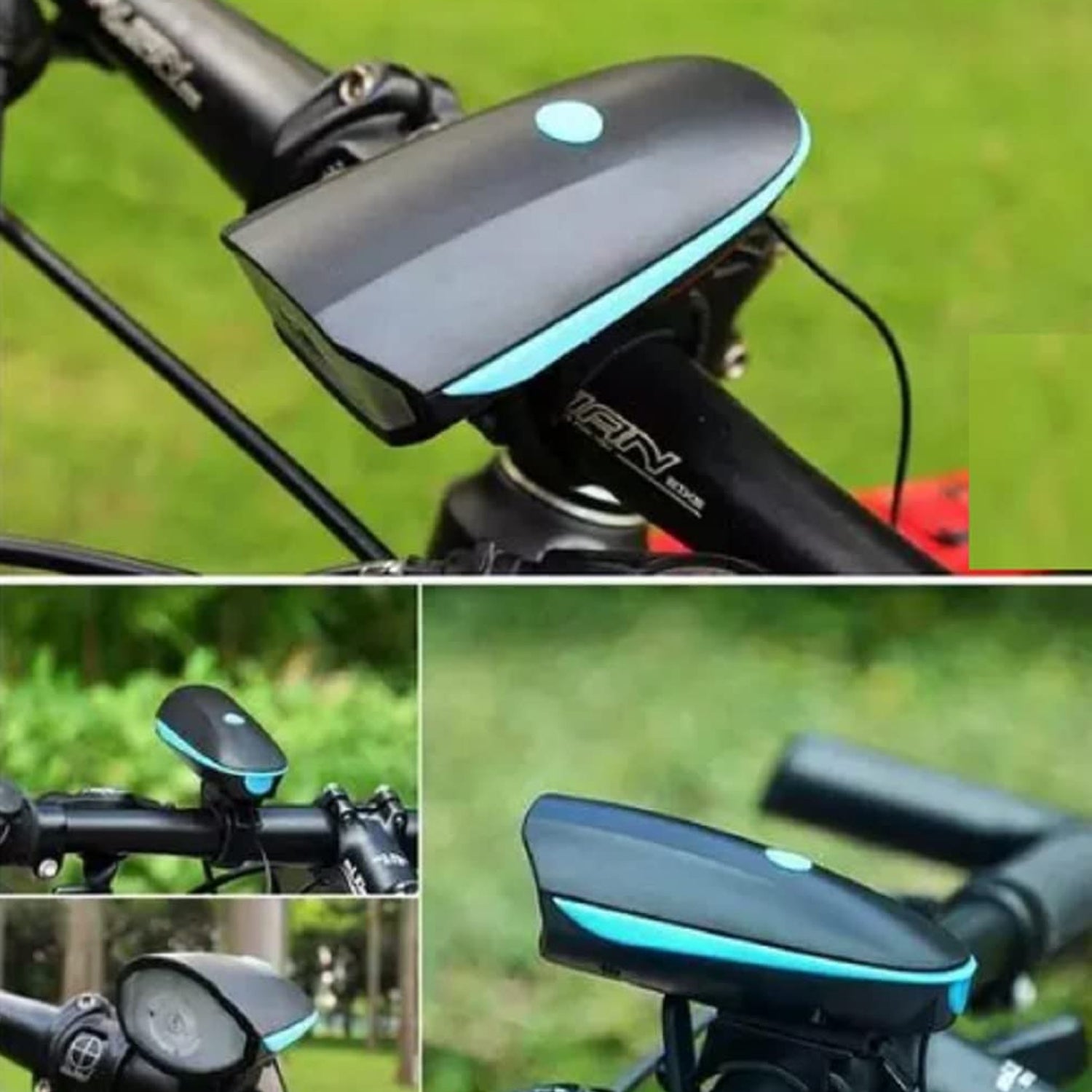 रिचार्जेबल साइकिल एलईडी ब्राइट लाइट (1 पीस) - 1562_speaker_bicycle_light