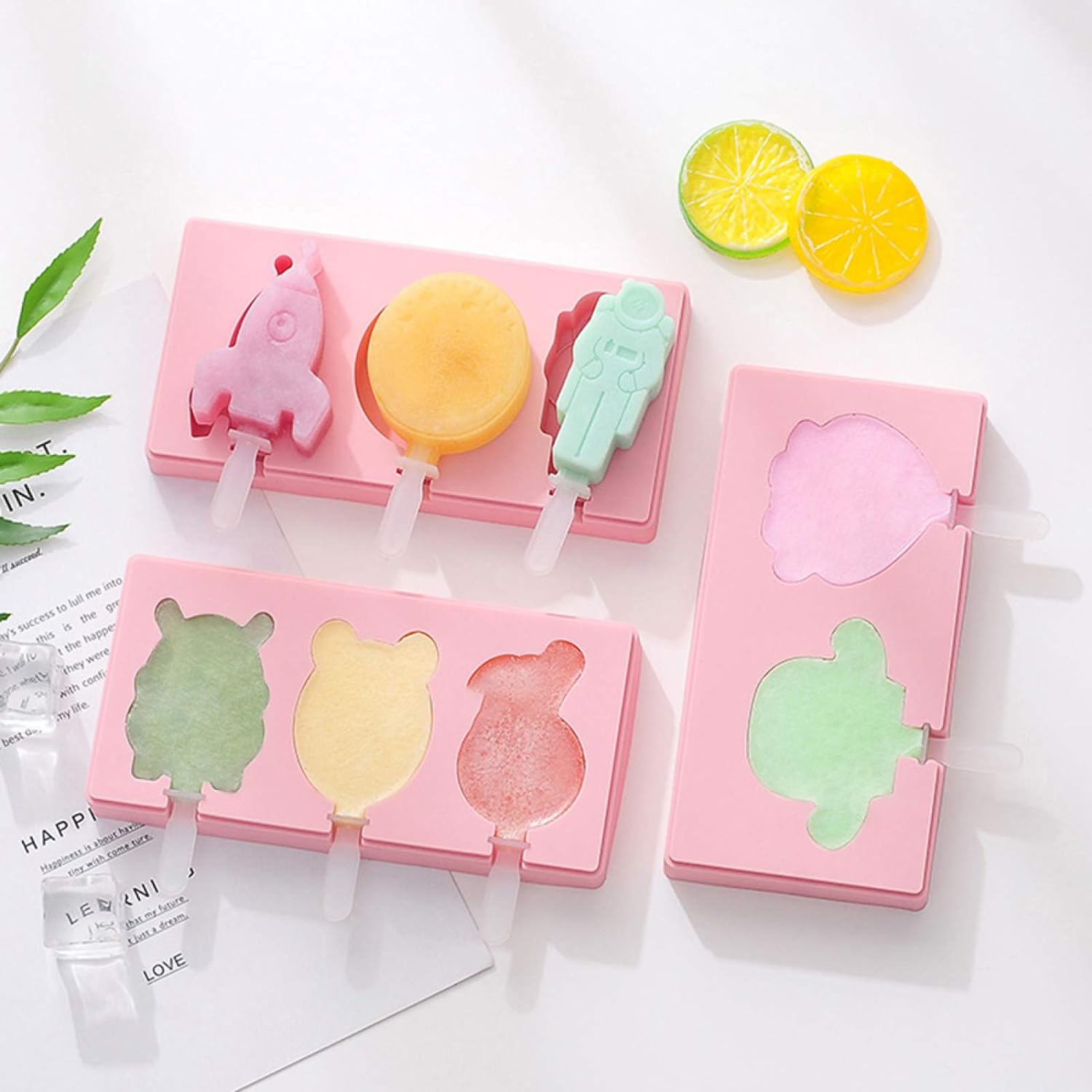 Silicone Popsicle Molds, Reusable Ice Cream Molds With Sticks And Lids. A Must-H - 8188_silicon_icecream_mould