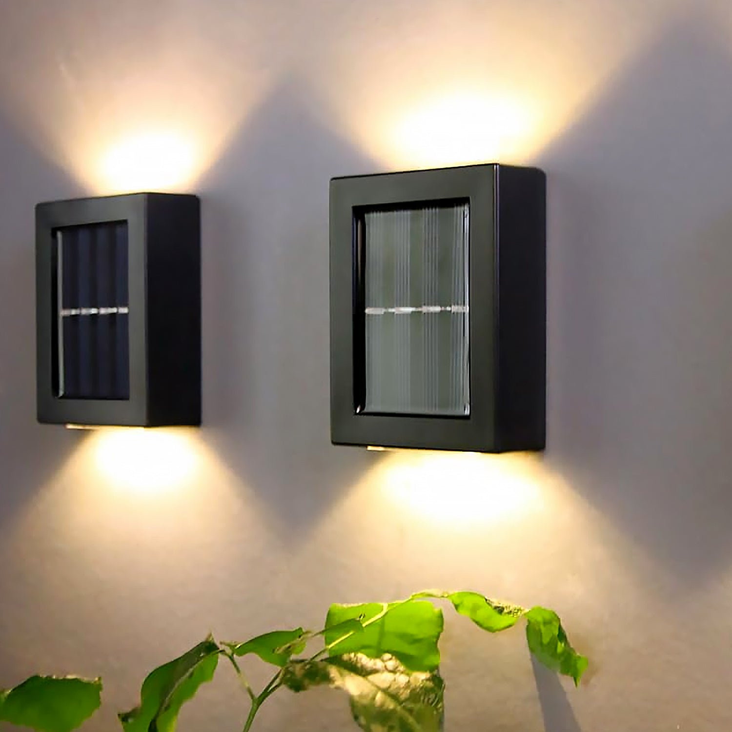 Solar Wall Lights Small Fence Lights Solar Powered Up Down LED Porch Light Garde - 9536_solar_wall_fence_light_1pc