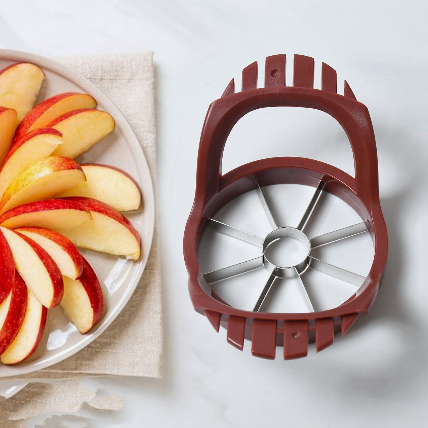 stainless steel apple cut, apple slicer, fruit divider, core remover, separator - 5605_fruits_slicer