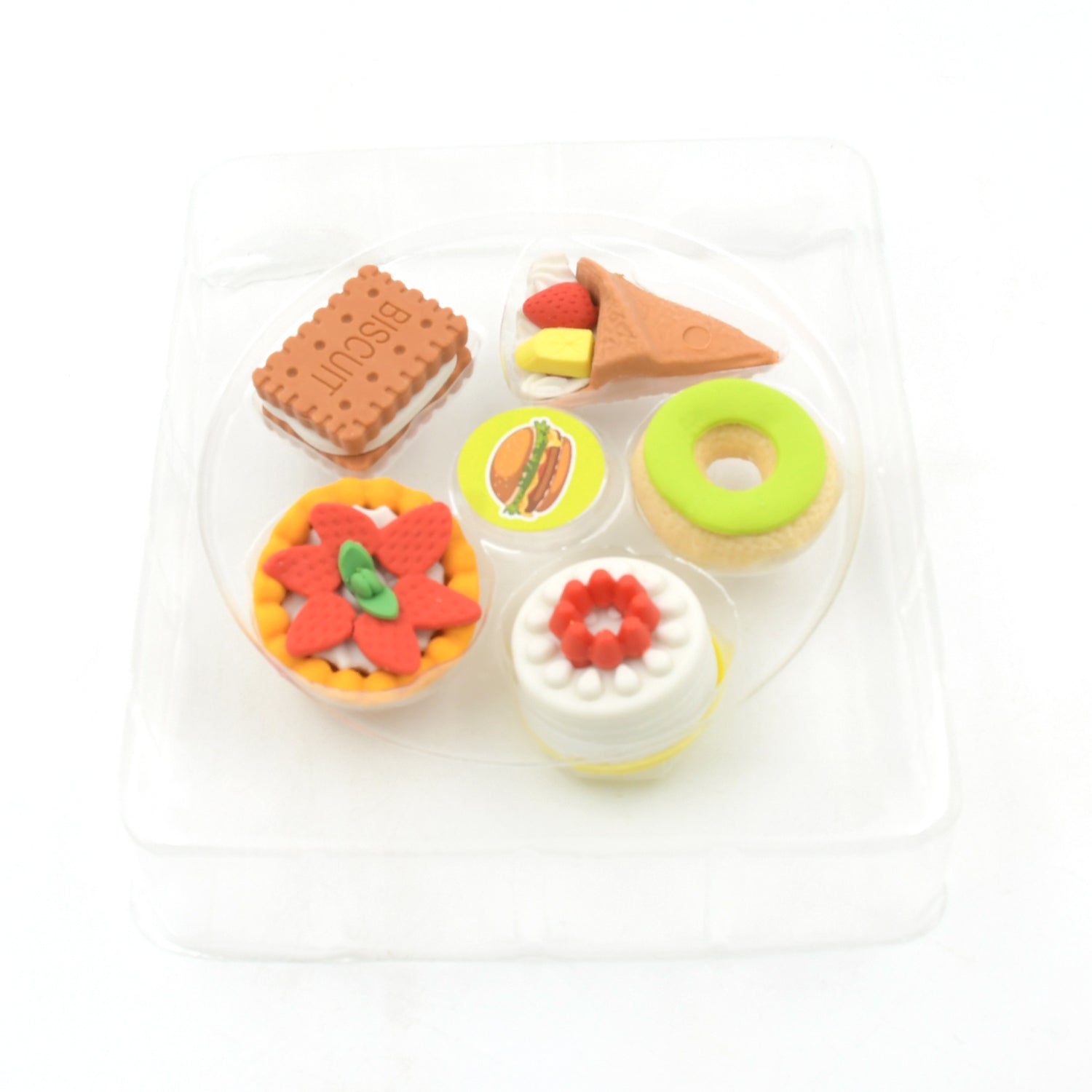 3D Fast Food Fancy & Stylish Colorful Erasers, Mini Eraser Creative Cute Novelty - 4171_fast_food_eraser_5pc