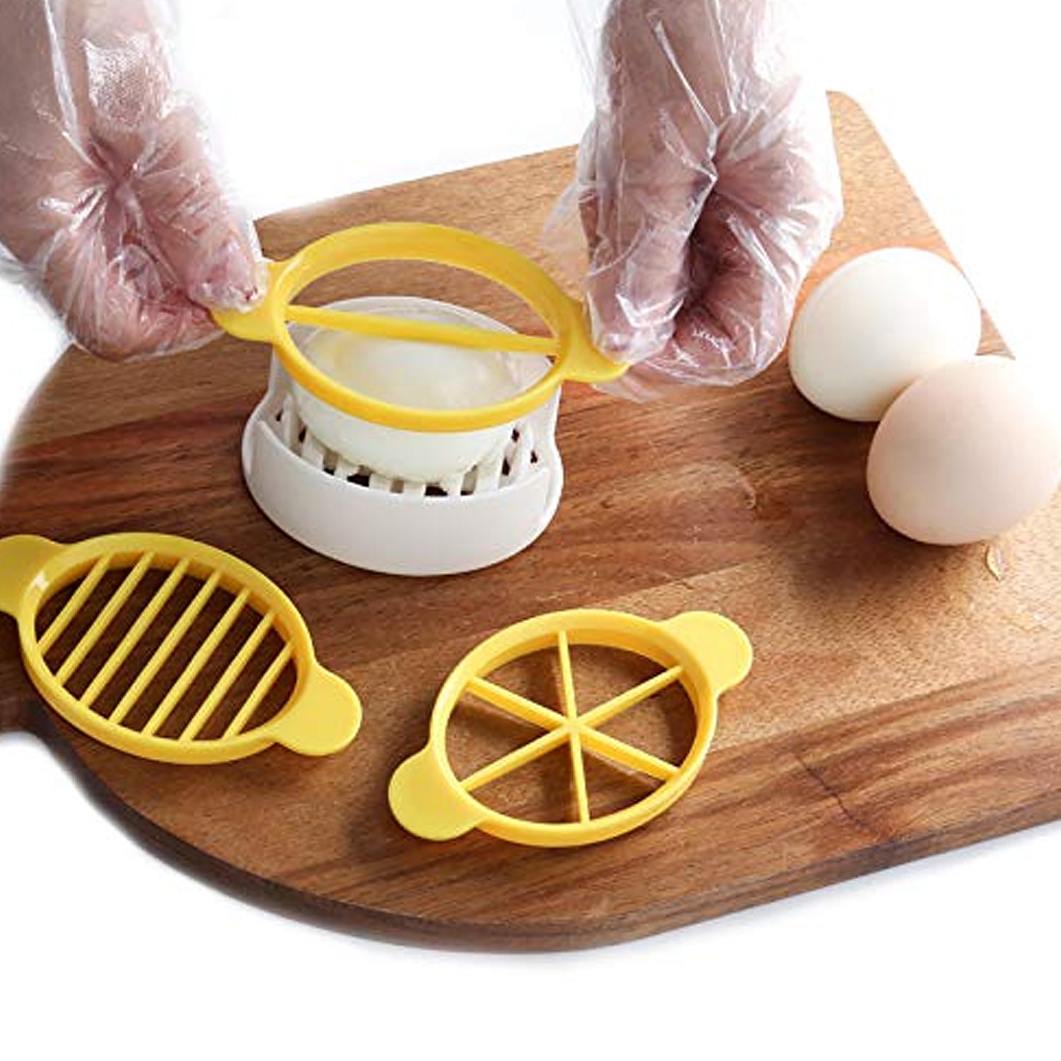 Egg Slicer, 3 in 1 Boiled Egg Slicer, Egg Slicer, Preserved Egg Slicer, Home Res - 10022_3in1_boiled_egg_slicer_1pc