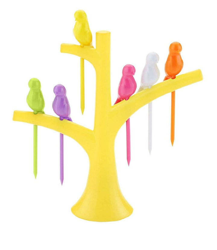 Superior eMart Bird Shaped Fruit Forks for Fun Displays