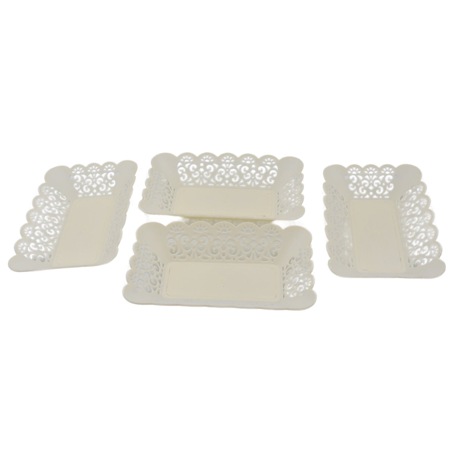 Rectangle Plastic Dinner Plate Snacks / Breakfast, Restaurant Serving Trays Home - 10033_plastic_rectangle_tray_8pc