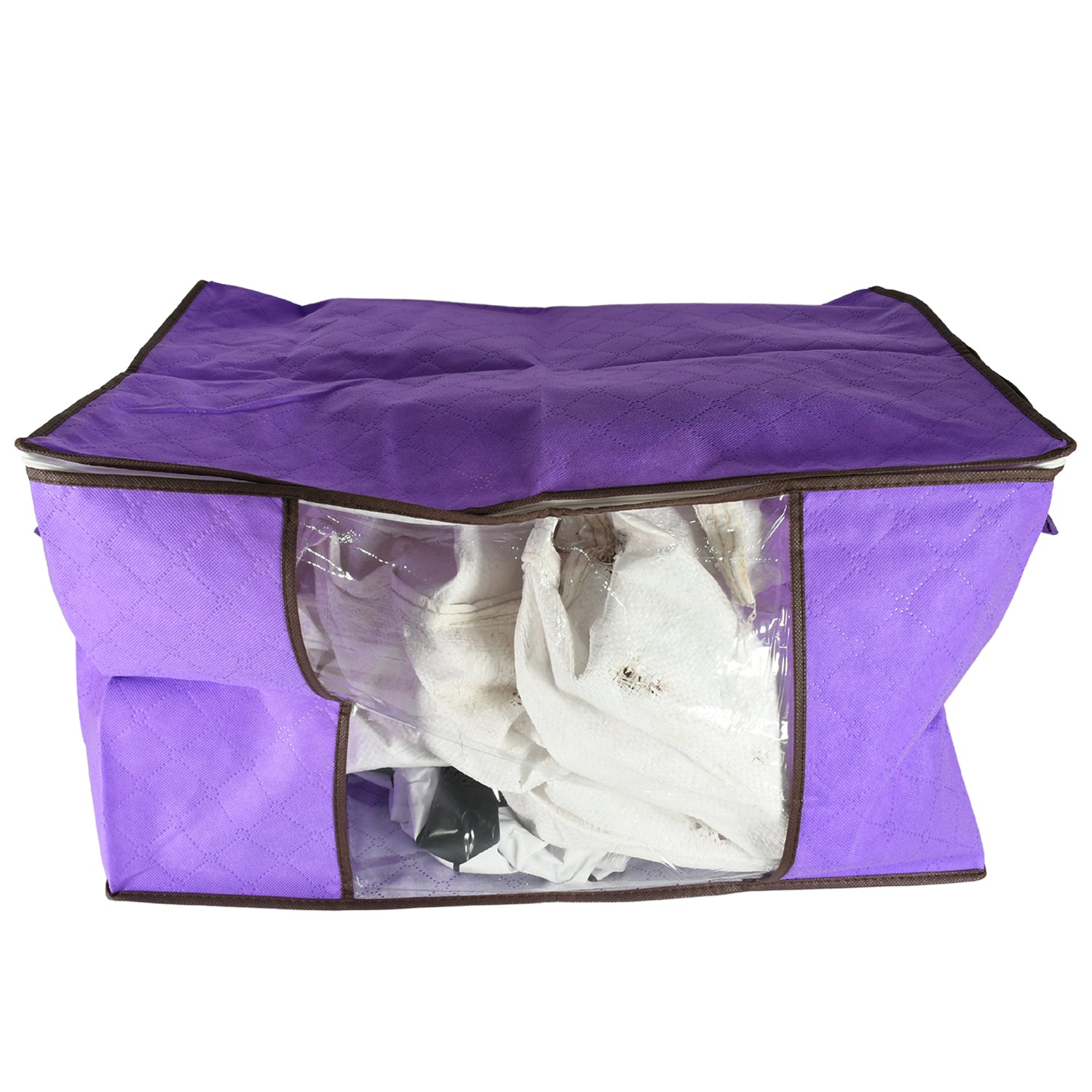 Clothing storage bag with zipper, non-woven storage bag for storing the clothes  - 17675_storage_zipper_bag