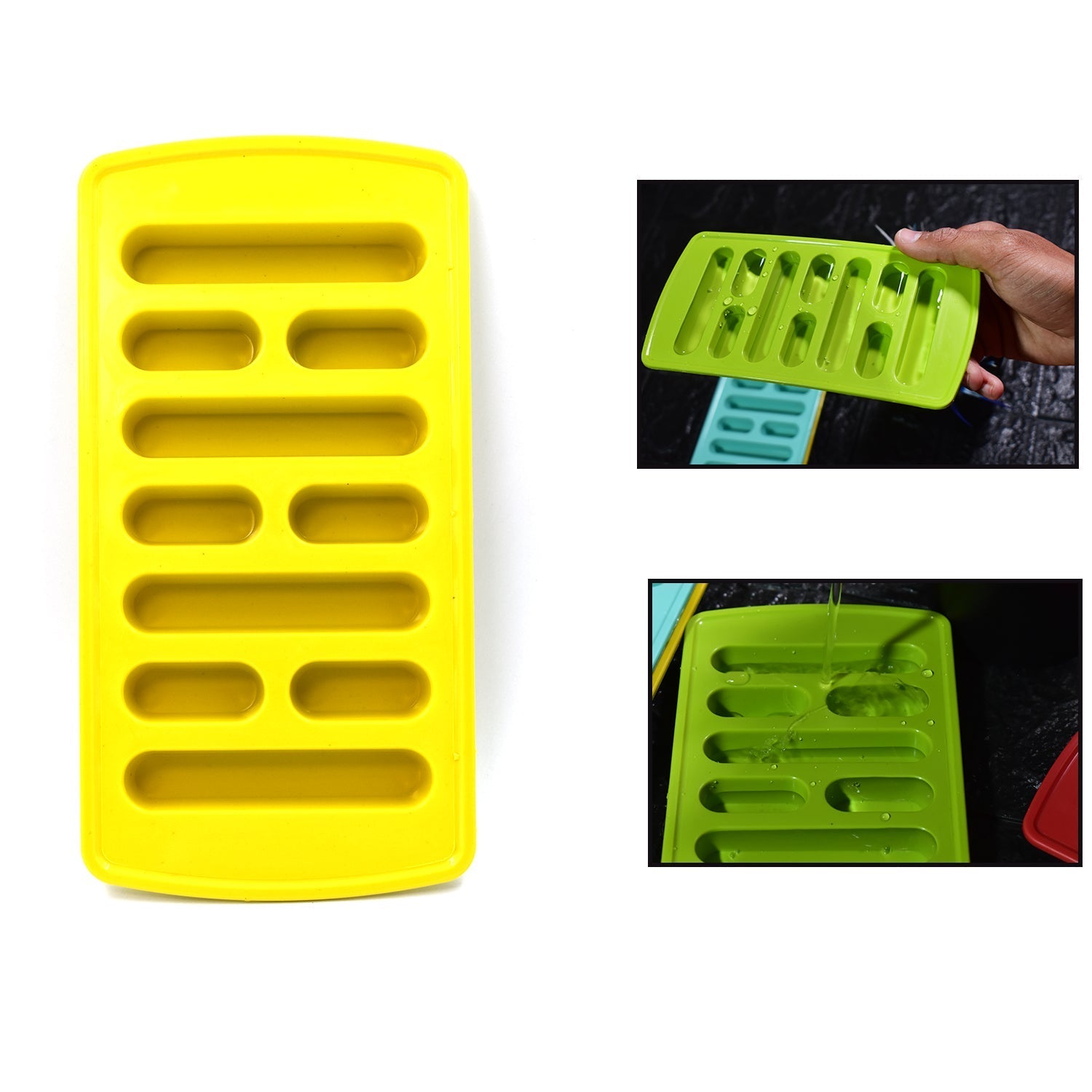 4 Pc Fancy Ice Tray used widely in all kinds of household places while making ic - 0784_4pc_fancy_ice_tray