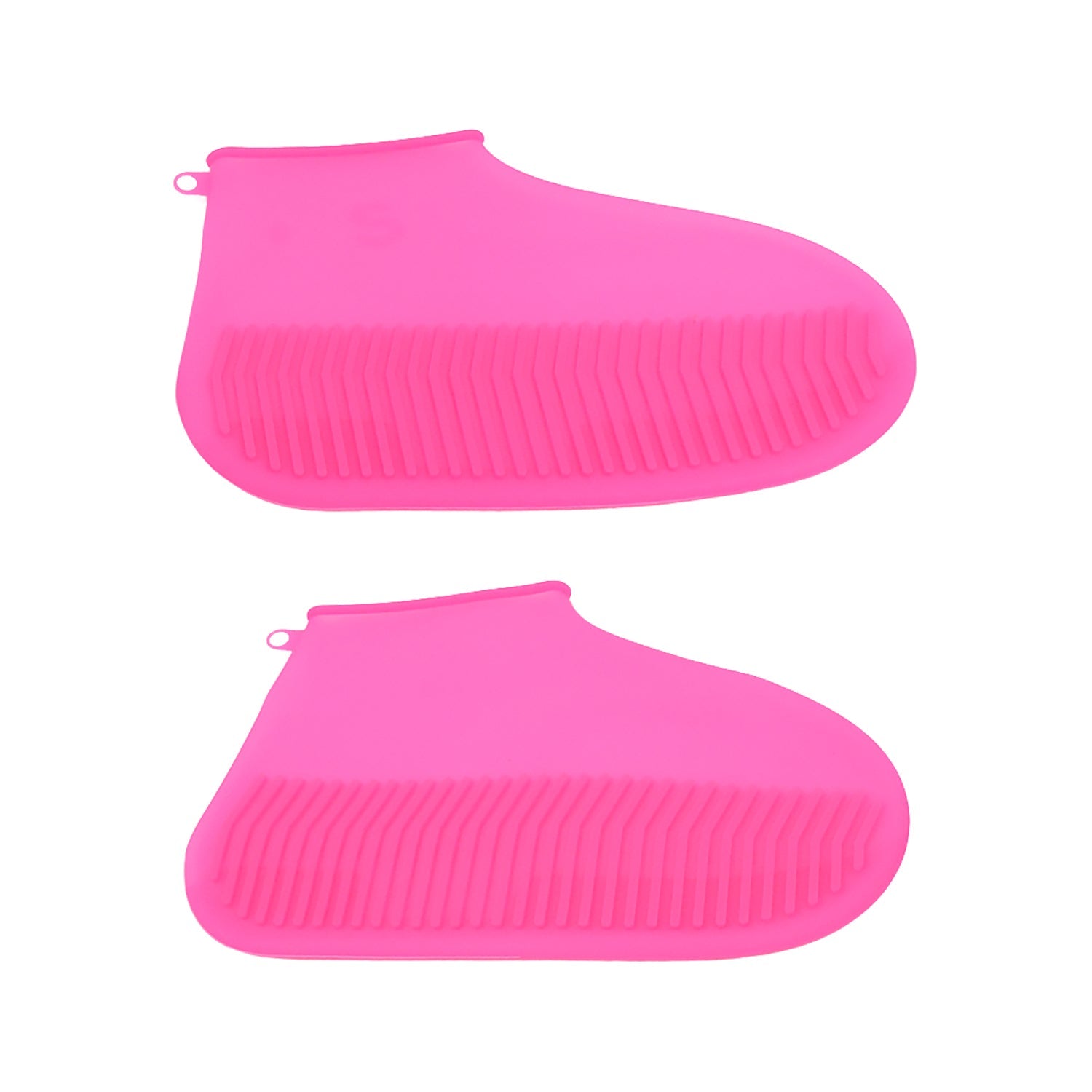 Non-Slip Silicone Rain Reusable Anti skid Waterproof Fordable Boot Shoe Cover (S - 17982_pink_sili_shoe_cover_small