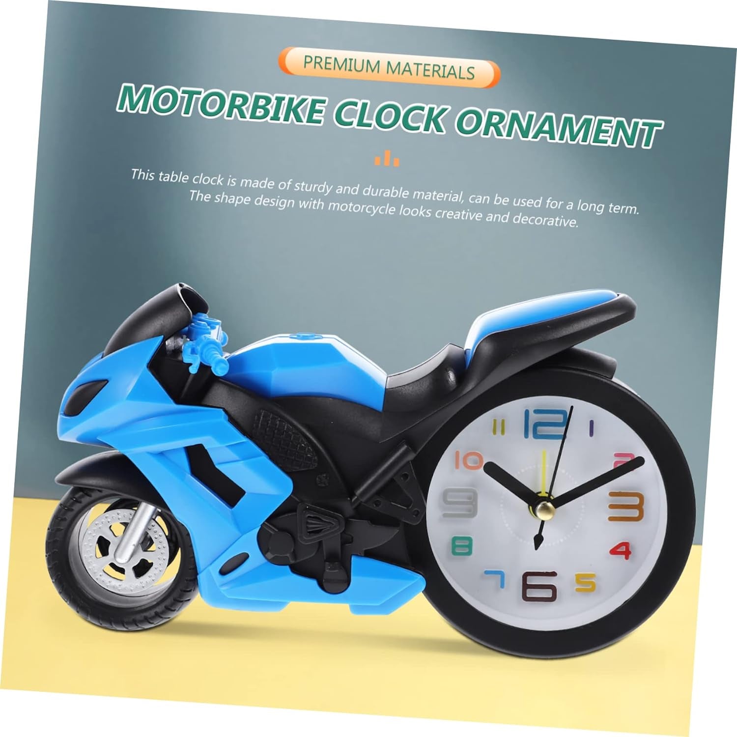 Fashioned Alarm Clock Novelty Retro Motorcycle / Motorbike Engine Style Clocks A - 17639_motorbike_desktop_clocks_1pc