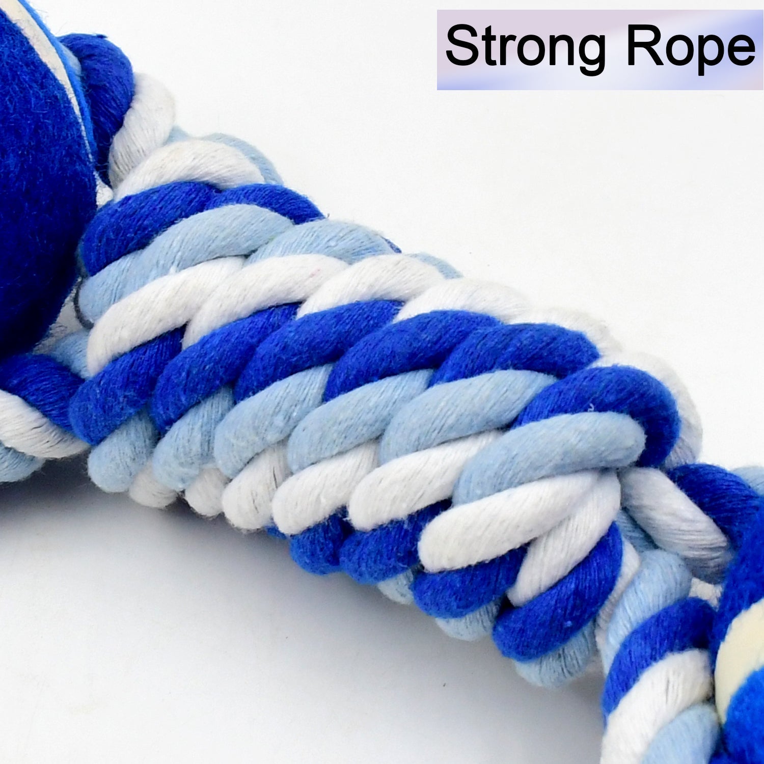 Durable Cotton Rope Dog Toy Two-Way Ball Design (1 Pc) - 18221_cotton_dog_rope_toy_1pc