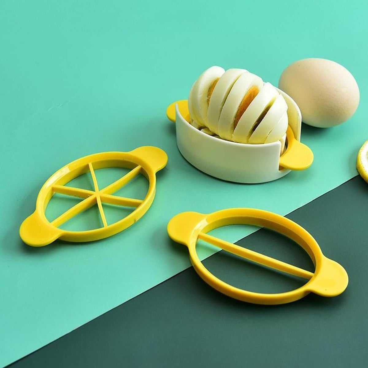 Egg Slicer, 3 in 1 Boiled Egg Slicer, Egg Slicer, Preserved Egg Slicer, Home Res - 10022_3in1_boiled_egg_slicer_1pc