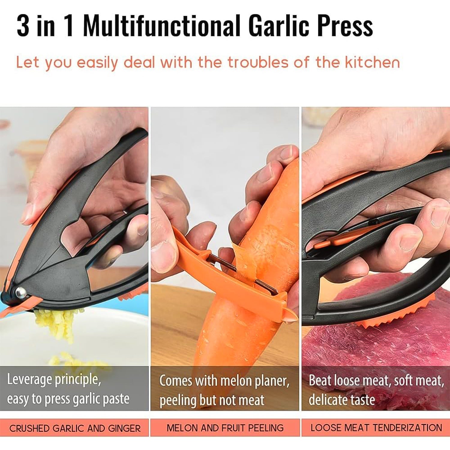 Multifunctional Garlic Press, Garlic Mincing & Crushing Tool (1 Pc) - 12012_multifunctional_garlic_presser