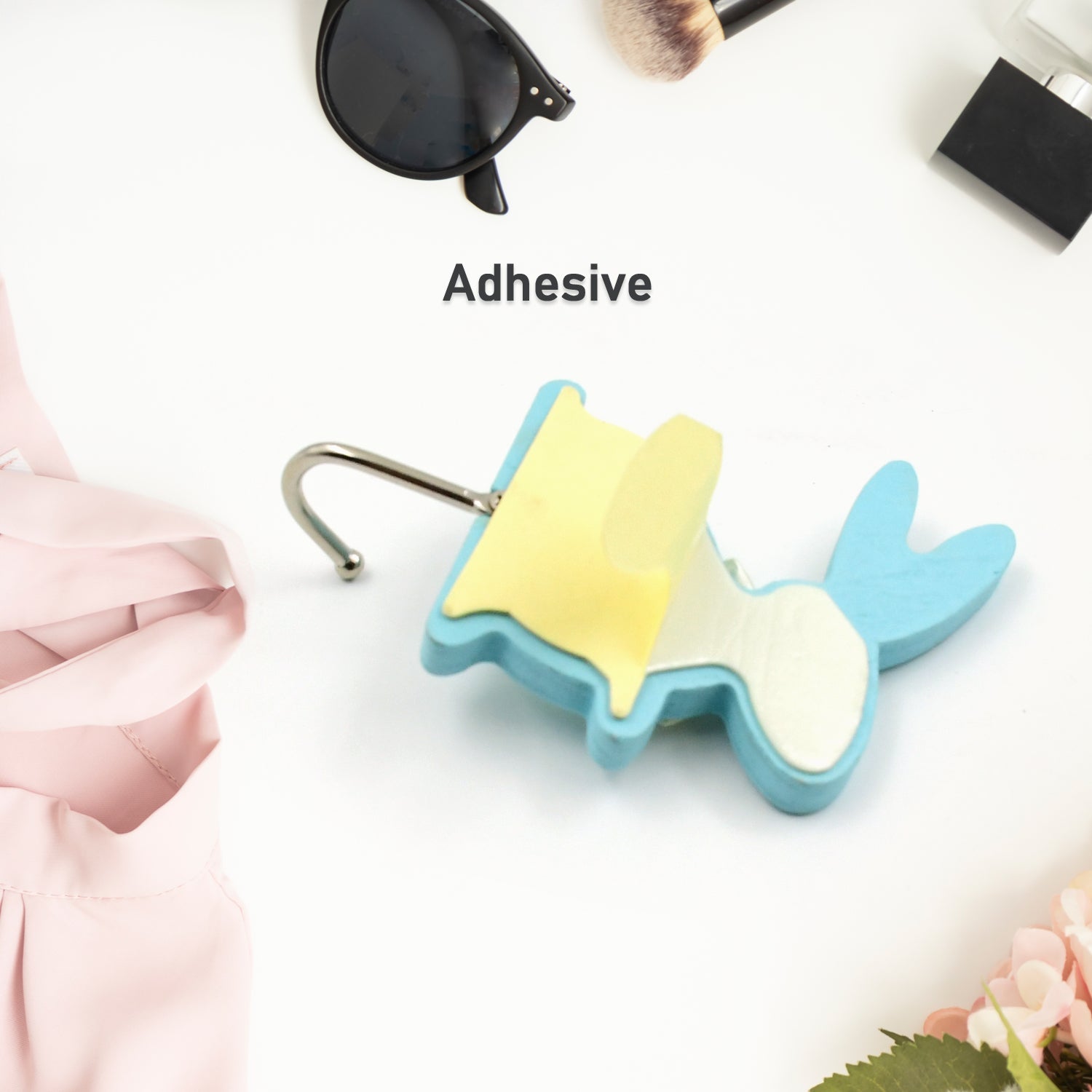 Bunny Adhesive Wall Sticky Hook Strong Wall Hook For Office , Bathroom & Home Us - 17872_bunny_adhesive_hook_1pc