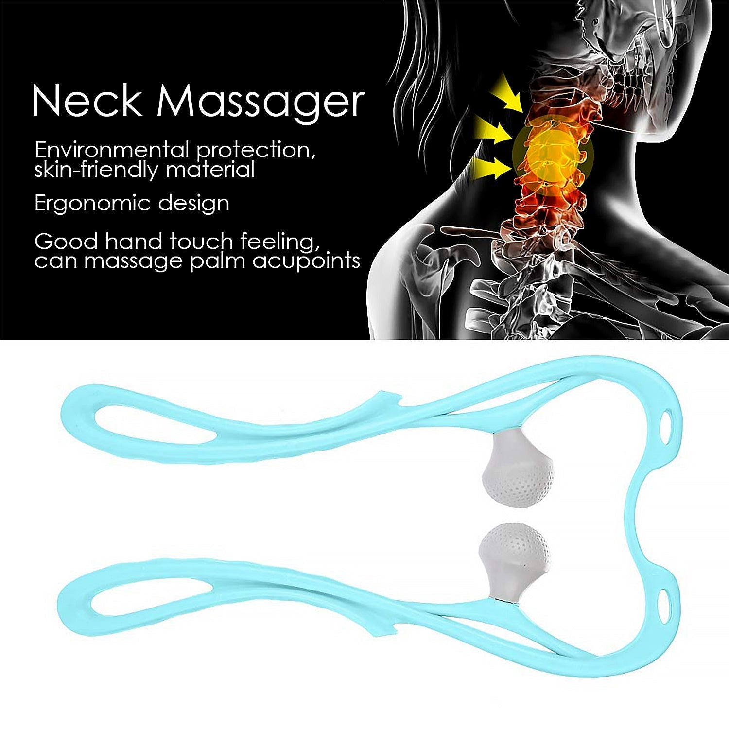 Neck Shoulder Massager, 33×18 cm Portable Relieving the Back for Men Relieving  - 12892_neck_shoulder_massager_1pc